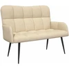 Dvitaškė sofa Kreminė 115 x 61 x 87 cm Audinys