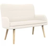 Dvitaškė sofa Kreminė 115 x 61 x 87 cm Bouclé