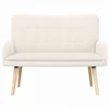 Dvitaškė sofa Kreminė 115 x 61 x 87 cm Bouclé