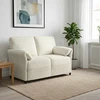 Dvitaškė sofa Kreminė 138 x 83 x 95 cm Aksomas