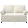 Dvitaškė sofa Kreminė 158 x 83 x 95 cm Aksomas