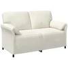 Dvitaškė sofa Kreminė 158 x 83 x 95 cm Aksomas