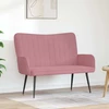 Dvitaškė sofa Rožinė 115 x 61 x 87 cm Aksomas