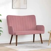 Dvitaškė sofa Rožinė 115 x 61 x 87 cm Aksomas