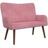 Dvitaškė sofa Rožinė 115 x 61 x 87 cm Aksomas