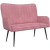 Dvitaškė sofa Rožinė 115 x 61 x 87 cm Aksomas
