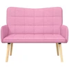 Dvitaškė sofa Rožinė 115 x 61 x 87 cm Audinys