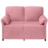 Dvitaškė sofa Rožinė 138 x 83 x 95 cm Aksomas