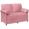 Dvitaškė sofa Rožinė 138 x 83 x 95 cm Aksomas