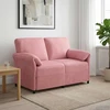 Dvitaškė sofa Rožinė 138 x 83 x 95 cm Aksomas