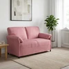 Dvitaškė sofa Rožinė 158 x 83 x 95 cm Aksomas