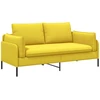 Dvitaškė sofa Šviesi geltona 188 x 81 x 89 cm Audinys