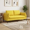 Dvitaškė sofa Šviesi geltona 188 x 81 x 89 cm Audinys