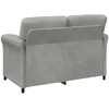 Dvitaškė sofa Šviesiai pilka 138 x 83 x 95 cm Aksomas