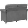 Dvitaškė sofa Tamsiai pilka 138 x 83 x 95 cm Aksomas