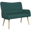 Dvitaškė sofa Tamsiai žalia 115 x 61 x 87 cm Audinys