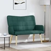 Dvitaškė sofa Tamsiai žalia 115 x 61 x 87 cm Audinys