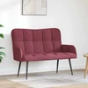 Dvitaškė sofa Vyno raudona 115 x 61 x 87 cm Audinys