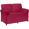 Dvitaškė sofa Vyno raudona 138 x 83 x 95 cm Aksomas