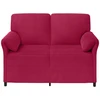 Dvitaškė sofa Vyno raudona 138 x 83 x 95 cm Aksomas