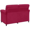 Dvitaškė sofa Vyno raudona 138 x 83 x 95 cm Aksomas