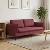 Dvitaškė sofa Vyno raudona 188 x 81 x 89 cm Audinys