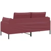 Dvitaškė sofa Vyno raudona 188 x 81 x 89 cm Audinys