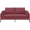 Dvitaškė sofa Vyno raudona 188 x 81 x 89 cm Audinys