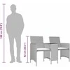 Dvivietė sodo sofa su staliuku/taburetėmis, ruda, poliratanas