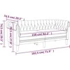 Dvivietė chesterfield sofa, tamsiai rudos spalvos, audinys