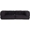 Dvivietė modulinė sofa, antracito spalvos, 140x70x36, audinys