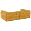 Dvivietė modulinė sofa, geltona, 140x70x36, audinys