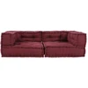 Dvivietė modulinė sofa, kaštoninės spalvos, 140x70x36, audinys