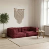 Dvivietė modulinė sofa, kaštoninės spalvos, 140x70x36, audinys
