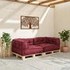 Dvivietė modulinė sofa, kaštoninės spalvos, 140x70x36, audinys