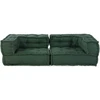 Dvivietė modulinė sofa, žalia, 140x70x36, audinys