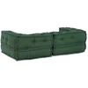 Dvivietė modulinė sofa, žalia, 140x70x36, audinys