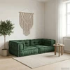 Dvivietė modulinė sofa, žalia, 140x70x36, audinys