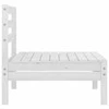 Dvivietė sodo sofa, balta, pušies medienos masyvas (806588)