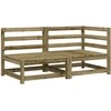 Dvivietė sodo sofa, impregnuota pušies mediena