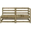 Dvivietė sodo sofa, impregnuota pušies mediena