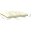 Dvivietė sodo sofa su kreminėmis pagalvėlėmis, pušies masyvas