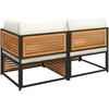 Dvivietė sodo sofa su pagalvėlėmis, akacijos medienos masyvas