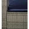 Dvivietė sodo sofa su pagalvėlėmis ir staliuku, pilkos spalvos