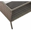 Dvivietė sodo sofa su pagalvėlėmis ir staliuku, pilkos spalvos