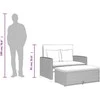 Dvivietė sodo sofa su pagalvėlėmis, juoda, poliratanas/akacija