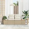 Sodo sofa Smėlio 184 x 62 x 85cm poliratanas
