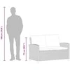 Dvivietė sodo sofa su pagalvėlėmis, pilka, 124cm, poliratanas