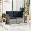 | Sodo sofa | su pagalve Pilka 124 x 62 x 69 cm Poli ratanas
