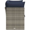 | Sodo sofa | su pagalve Pilka 124 x 62 x 69 cm Poli ratanas